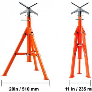 Csőállvány csőtartó (1134 kg), állítható magassággal (69–132 cm), 12,7–305 mm átmérőjű csövekhez