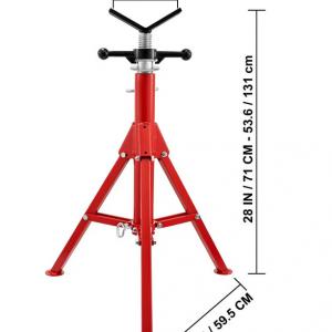 Csőállvány csőtartó bak 3–305 mm, állítható magasság 710–1320 mm, kb. 1130 kg teherbírás,