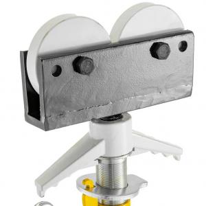 Csőemelő állvány csőtartartó bak magasságállítással (81–149 cm), görgős fejjel, 1130 kg teherbírással