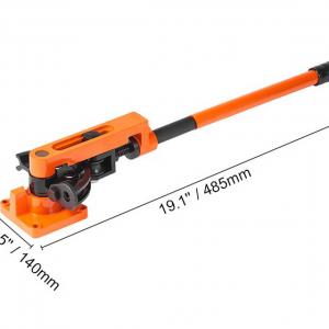 Csőhajlító gép, 10 mm - 25 mm csőátmérőhöz, 180°-os hajlítószöggel és hajlítószerszámmal sárga