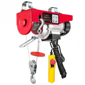 Csörlős emelő 250 kg teherbírású, 510 W-os, 230 V-os hálózatra, vezetékes távirányítóval