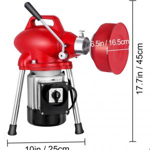 Csőtisztító és lefolyótisztító gép, 250 W, 20-100 mm, max. 30 m