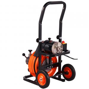Csőtisztító gép duguláselhárító gép automata adagolással, 220V, 1500 ford/perc, 15 m spirál