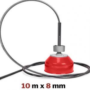 Csőtisztítógép csőgörény lefolyótisztító – 390 W, 450 ford./perc, Ø20–100 mm csövekhez, 33 m spirállal, 8 mm átmérőjű tisztítóspirál