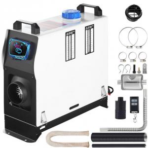 Dízel légfűtő 5–8 kW (12 V) – kompakt állófűtő távirányítóval és piros LCD vezérléssel