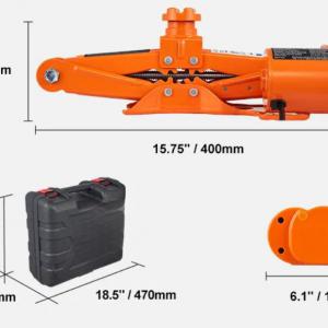 Elektromos autóemelő kompresszorral 3 tonnás 12V, 130–370 mm és 170–420 mm emelési tartomány