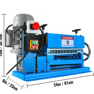 Elektromos automata Kábelhántoló és Blankoló Gép – 370 W-os, 1,5-38 mm, 27 m/perc