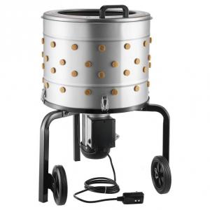 Elektromos csirkekopasztó gép 500 mm-es dobbal, 900 W teljesítménnyel és 98 gumiujjal – 2 csirke feldolgozásához, rozsdamentes acél