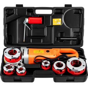 Elektromos Csőmenetvágó Gép vágókészlettel – 2300 W, 220V Vízvezeték- és Fűtésszereléshez