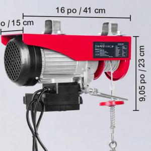 Elektromos csörlős garázsemelő 800 kg teherbírással – 1450 W motor, 12 m emelési magasság, vezeték nélküli távirányító, 220 V