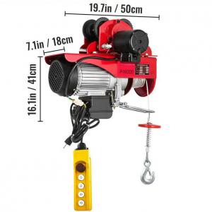Elektromos drótköteles emelő, csörlő  1000 kg teherbírású– ipari kivitel kocsival és távirányítóval