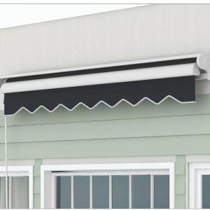 Elektromos és kézi működtetésű napellenző csuklókaros kivitelben, távirányítóval, alumínium vázzal,4 x 3 m szürke