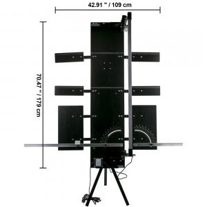 Elektromos keretes polisztirolvágó, hungarocellvágó gép 115 cm vágási hossz, 6 fűtőhuzallal 200W,  2db oldalpanellel