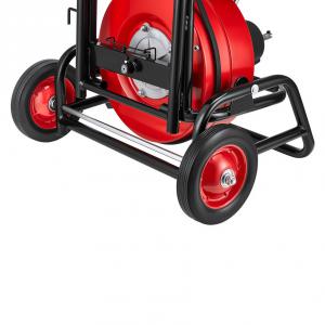 Elektromos lefolyótisztító gép 30 m × 12,7 mm spirállal – automata csatornafúró 1400 ford/perc motorral, állítható dobbal és 8 vágófejjel, 50–150 mm csövekhez