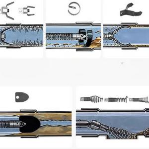 Elektromos lefolyótisztító gép 30 m × 12,7 mm spirállal – automata csatornafúró 1400 ford/perc motorral, állítható dobbal és 8 vágófejjel, 50–150 mm csövekhez
