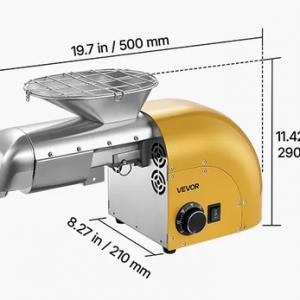Elektromos olajprés gép 5 kg/h kapacitással – 1250 W, hideg és meleg préseléshez,