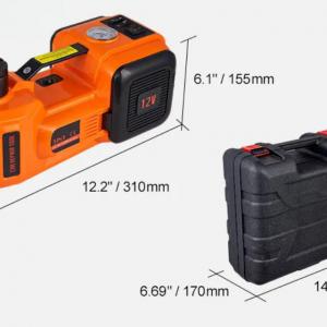 Elektronikus autóemelő kompresszorral 5 tonnás 12 V, 155–450 mm emelési tartomány,