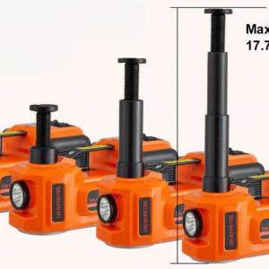 Elektronikus autóemelő kompresszorral 5 tonnás 12 V, 155–450 mm emelési tartomány,