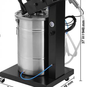 Elektrosztatikus porfestő, porszóró, szinterező gép 40 W, 50l