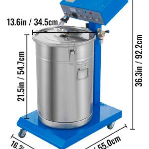 Elektrosztatikus porfestő, porszóró, szinterező gép 50W,  45l