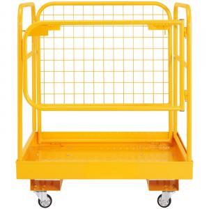 Emelőkosár, ketrec villástargoncához, kapuval terhelés max 544 kg, 4db kerékkel