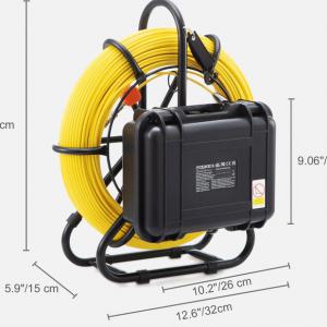 Endoszkópos csőkamera, csatornavizsgáló kamera 22,9 cm-es, 720p felbontású kijelzővel és 120 méteres kábellel