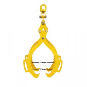 Erdészeti fogó, hátfogó, 1500 kg teherbírás, 720 mm-es fafogó, emelőfogó, fafogó, csomagolásfogó