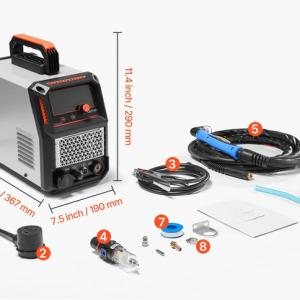 Érintés nélküli pilot íves plazmavágó, IGBT inverter, 2T/4T, 220 V, 12 mm tiszta / 16 mm max. vágás