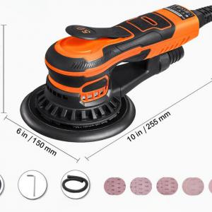 Excentrikus orbitális csiszoló 150 mm 350 W, kefe nélküli motorral