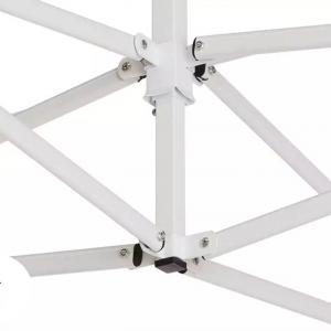 Extra erős Pop-up összecsukható pavilon, rendezvénysátor piacisátor 3x3 m, PVC ponyva, 2 db oldalfallal, fehér – stabil acélszerkezet, állítható magasság, 100% vízálló