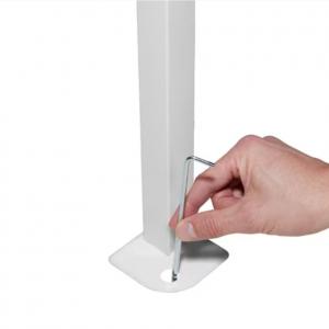 Extra erős Pop-up összecsukható pavilon, rendezvénysátor piacisátor 3x3 m, PVC ponyva, 2 db oldalfallal, fehér – stabil acélszerkezet, állítható magasság, 100% vízálló