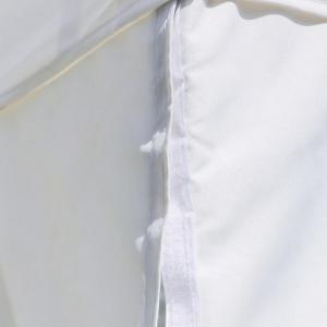 Extra erős Pop-up összecsukható pavilon, rendezvénysátor piacisátor 3x3 m, PVC ponyva, 2 db oldalfallal, fehér – stabil acélszerkezet, állítható magasság, 100% vízálló