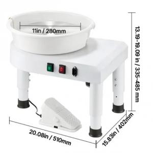 Fazekaskorong, Korongozó, agyagozó korong 280 mm fehér