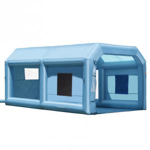 Felfújható festőfülke – 6,4 × 4,1 × 3 m méretű felfújható szórókabin, 1100 W teljesítményű fúvóval és légszűrő rendszerrel, hordozható autófestő sátor