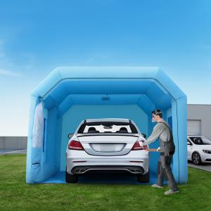 Felfújható festőfülke – 6,4 × 4,1 × 3 m méretű felfújható szórókabin, 1100 W teljesítményű fúvóval és légszűrő rendszerrel, hordozható autófestő sátor