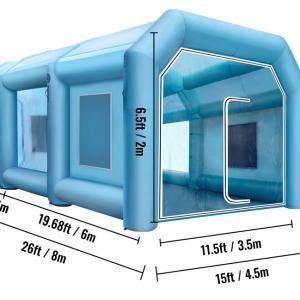 Felfújható festőfülke szórókabin –  8 × 4,5 × 3 m  felfújható szórókabin, 950 W teljesítményű 2db fúvóval