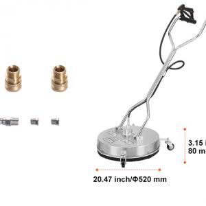 Felülettisztító 50 cm-es lapos felülettisztító nagynyomású mosóhoz 310 bar nyomású 3/8" csatlakozóval és 1/4" adapterrel