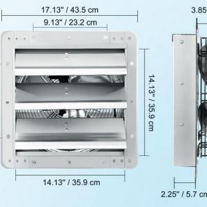 Fém elszívó ventilátor – 435 mm -  50 W