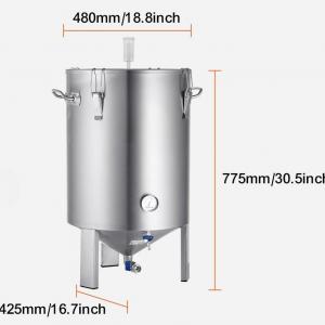 Fermentáló edény, sörfőző – 60 liter hőmérővel