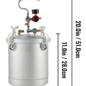 Festékpisztoly túlnyomásos tartállyal 10l, 170-250 liter/perc