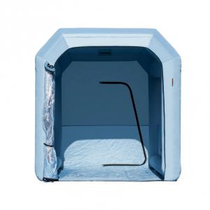 Festőfülke 3,0 × 2,5 × 2,5 méteres szórókabin 550 W-os fúvóval és légszűrő rendszerrel