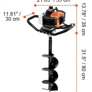 Földfúró,  lyukfúró, gödörfúró 43 cm³ 1250W