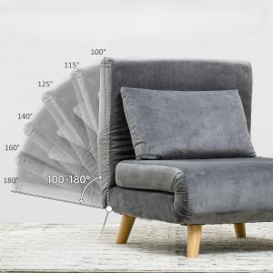 Fotelágy, Ágyazható fotel  2 in1 matraccal és párnázott  fém vázas terhelhetőség 120 kg  antracit-fekete