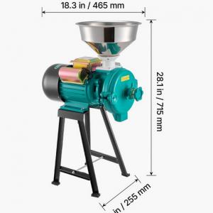 Fűszermalom, gabonadaráló, fűszerdaráló gép 50 kg/óra teljesítménnyel, 2200 W-os öntöttvas, száraz gabonák, fűszerek és kávé őrléséhez