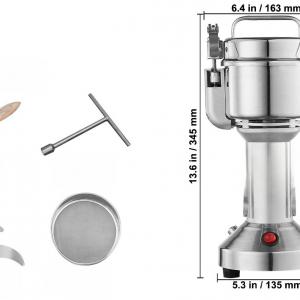 Fűszermalom, gabonadaráló, fűszerdaráló gép rozsdamentes acél 150g, 900W