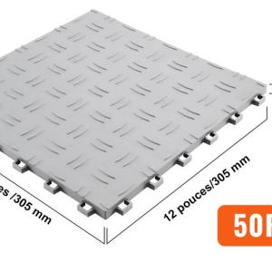 Garázscsempe garázspadló burkolólap padozat  30,5x 30,5 cm (4,2 m2) 50db világosszürke