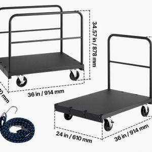 Gipszkarton szállító kézikocsi, molnárkocsi, laphordó kocsi 800 kg terhelhetőség