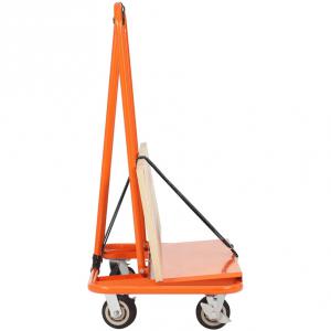 Gipszkarton szállítókocsi 1360 kg teherbírású  – nagy teherbírású acél panelkocsi 1150 × 554 mm-es rakfelülettel és 127 mm-es forgó kerekekkel