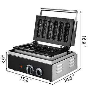 Gofrisütő, corn dog sütő, waffel sütő gép  130 x 30 mm