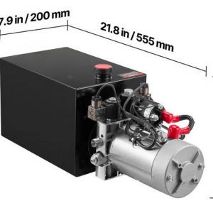 Hidraulikus szivattyú 12V DC, 12 L tartály – 22 MPa, 3,4 l/perc, kettős működésű